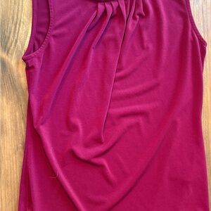 Sleeveless Burgundy Top